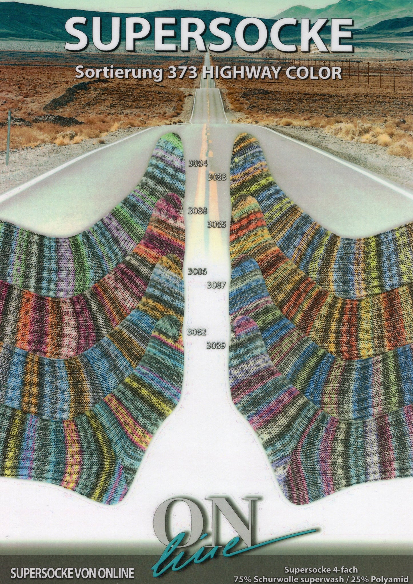 Supersocke 4-ply Highway Color